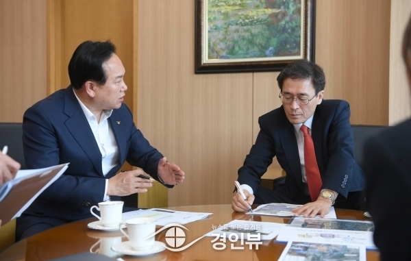 이권재 오산시장, ‘동탄~고덕 연계 열수송관 공사’기관협의 나서