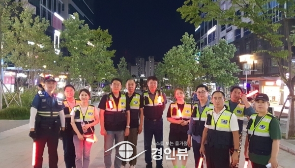 고덕동 자율방범대·고덕지구대 합동 순찰