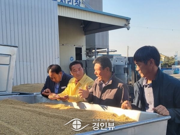 안성시농업기술센터, 추곡 수매 벼 베기 현장 방문