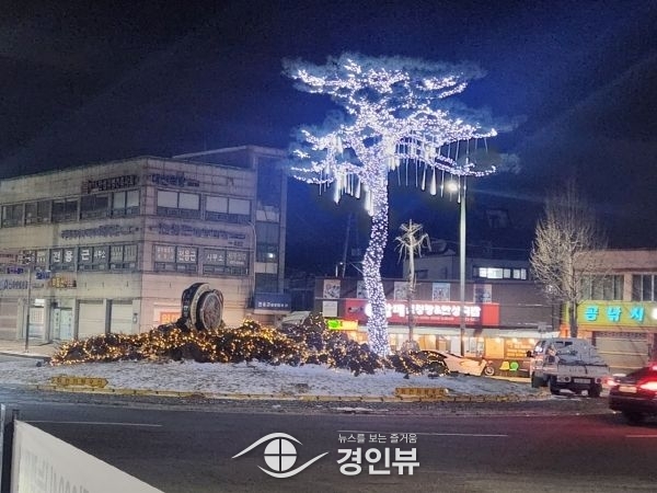 안성시, 녹지대에 연말연시 야간 경관조명 설치